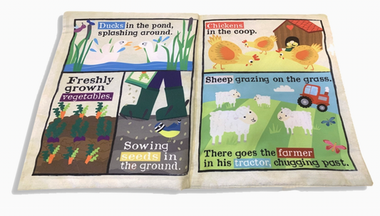 NURSERY TIMES CRINKLY NEWSPAPER - FARM ANIMALS