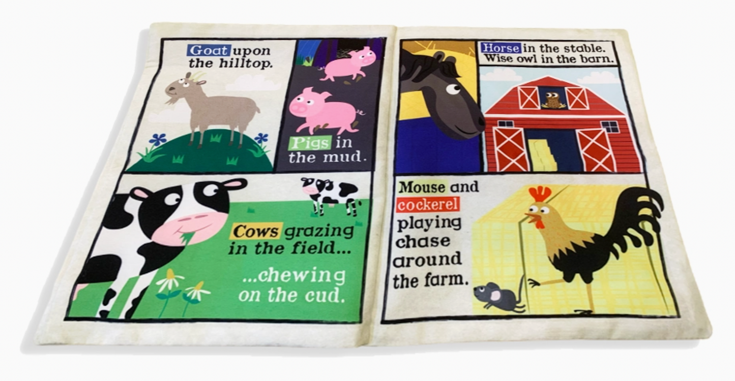 NURSERY TIMES CRINKLY NEWSPAPER - FARM ANIMALS