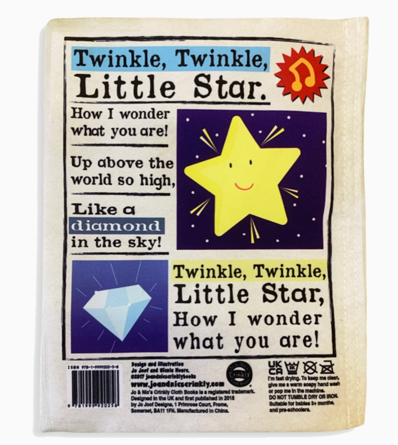 NURSERY TIMES CRINKLY NEWSPAPER - NURSERY RHYMES 1