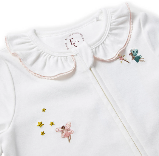 FAIRY EMBROIDERED SLEEPSUIT