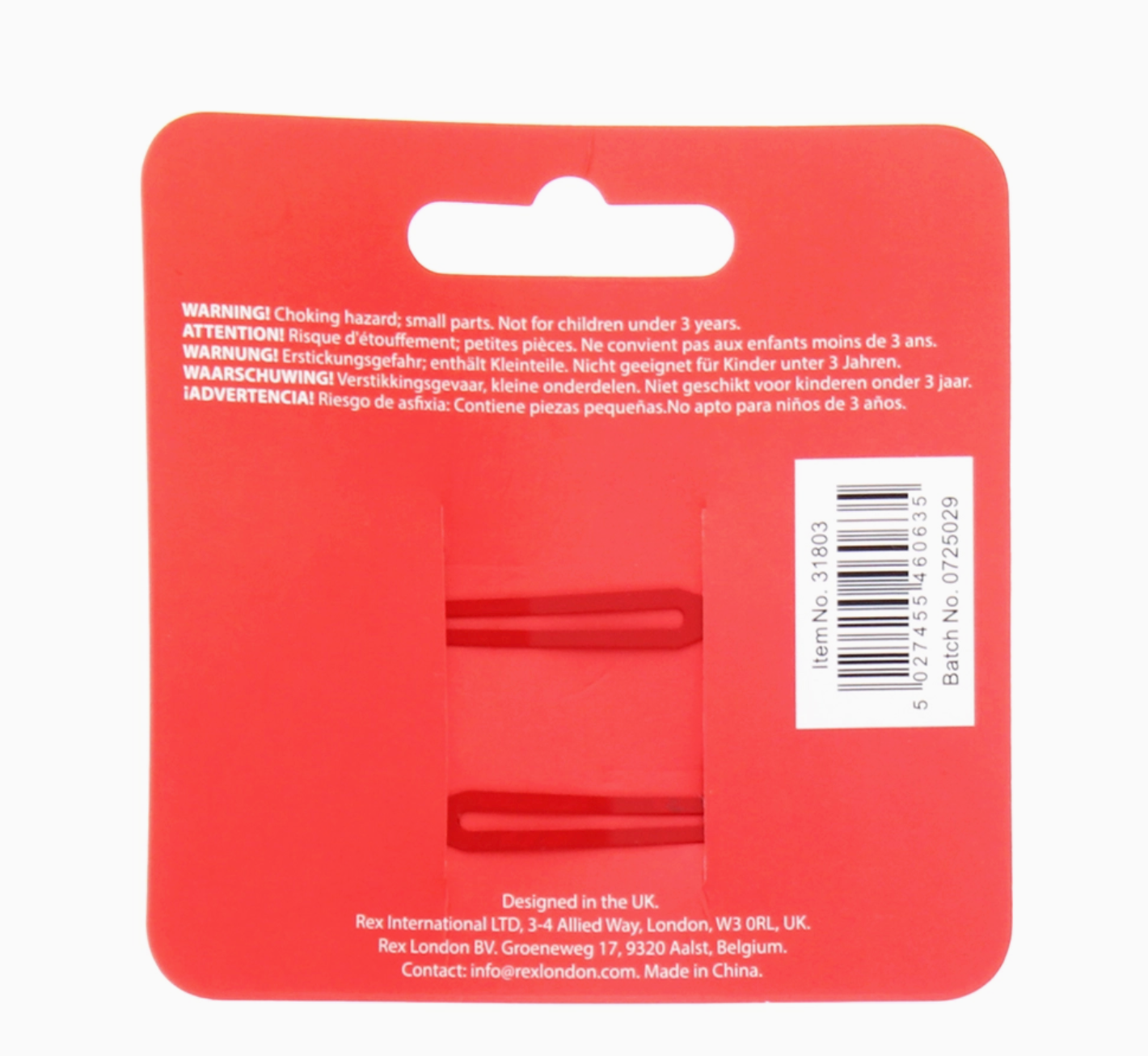 GLITTER CHERRY HAIR CLIPS - SET OF 2 | REX LONDON