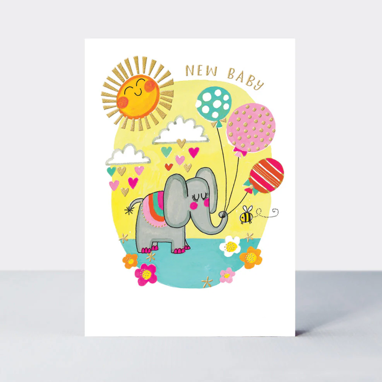 FINGERPRINT - NEW BABY/ELEPHANT GREETINGS CARD | RACHEL ELLEN