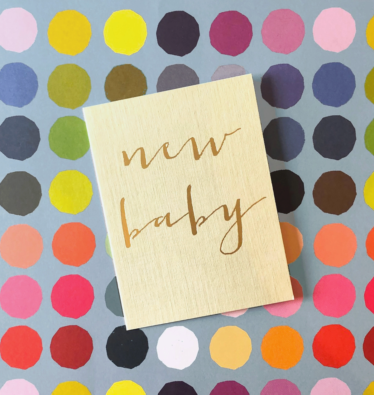 MINI GOLD FOILED NEW BABY CARD | KALI STILEMAN