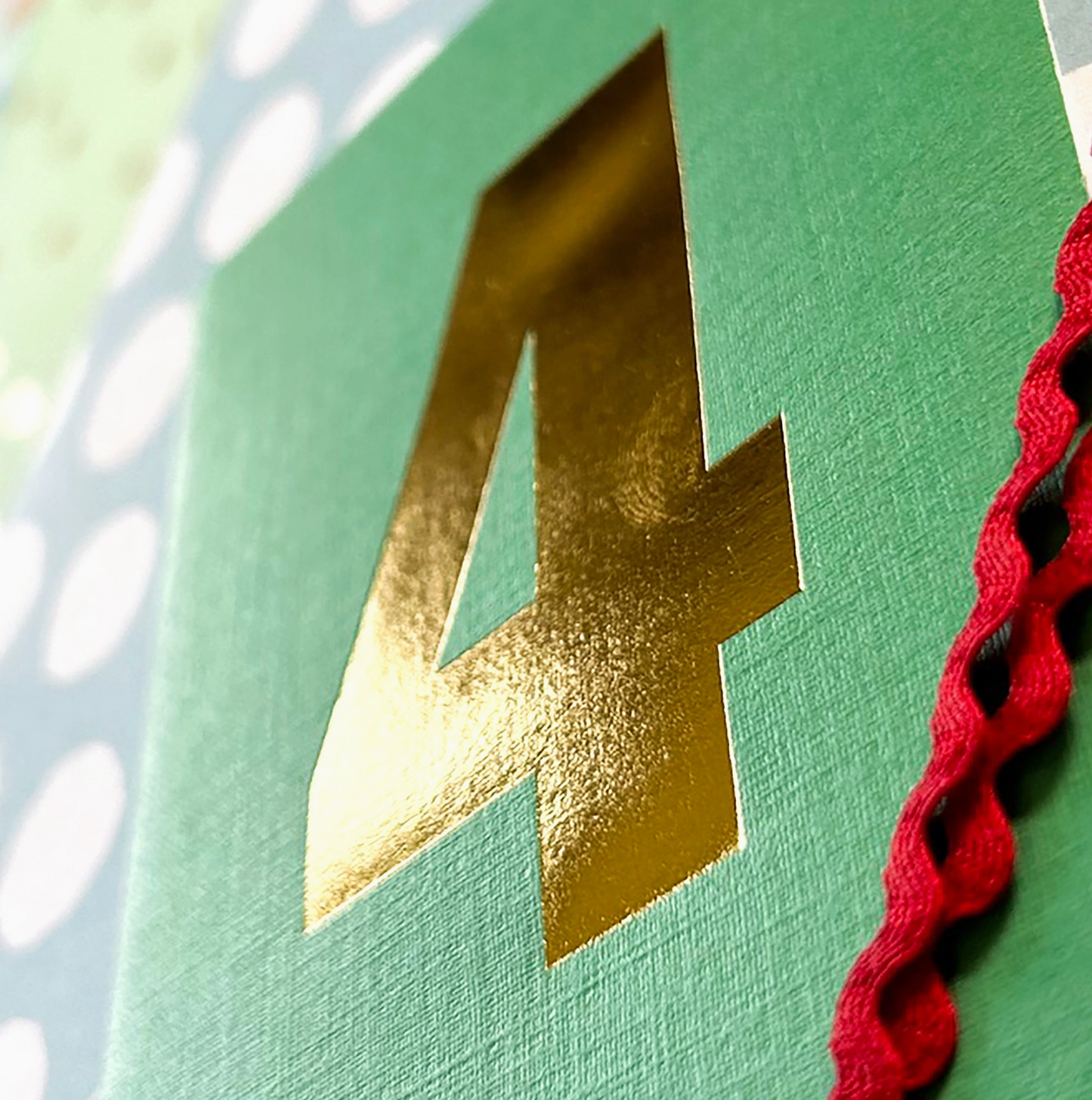 MINI GOLD FOILED FOUR CARD - SEA GREEN | KALI STILEMAN