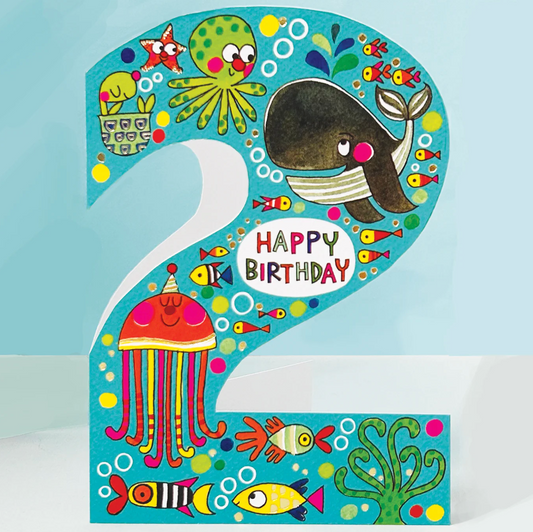 COOKIE CUTTERS - AGE 2 UNDER THE SEA BIRTHDAY CARD | RACHEL ELLEN