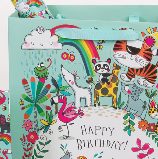 LARGE GIFT BAG - HAPPY BIRTHDAY ANIMALS | RACHEL ELLEN