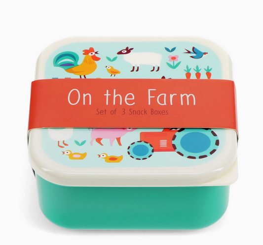 SNACK BOXES SET OF 3 - FARMYARD | REX LONDON