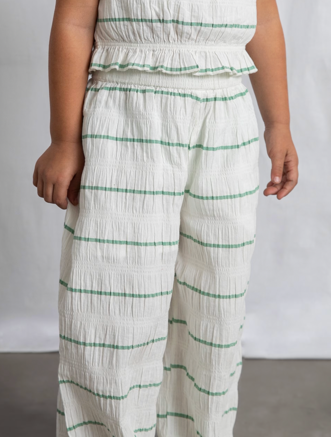 GIRLS STRIPE WIDE-LEG TROUSER & TOP OUTFIT | MAYORAL