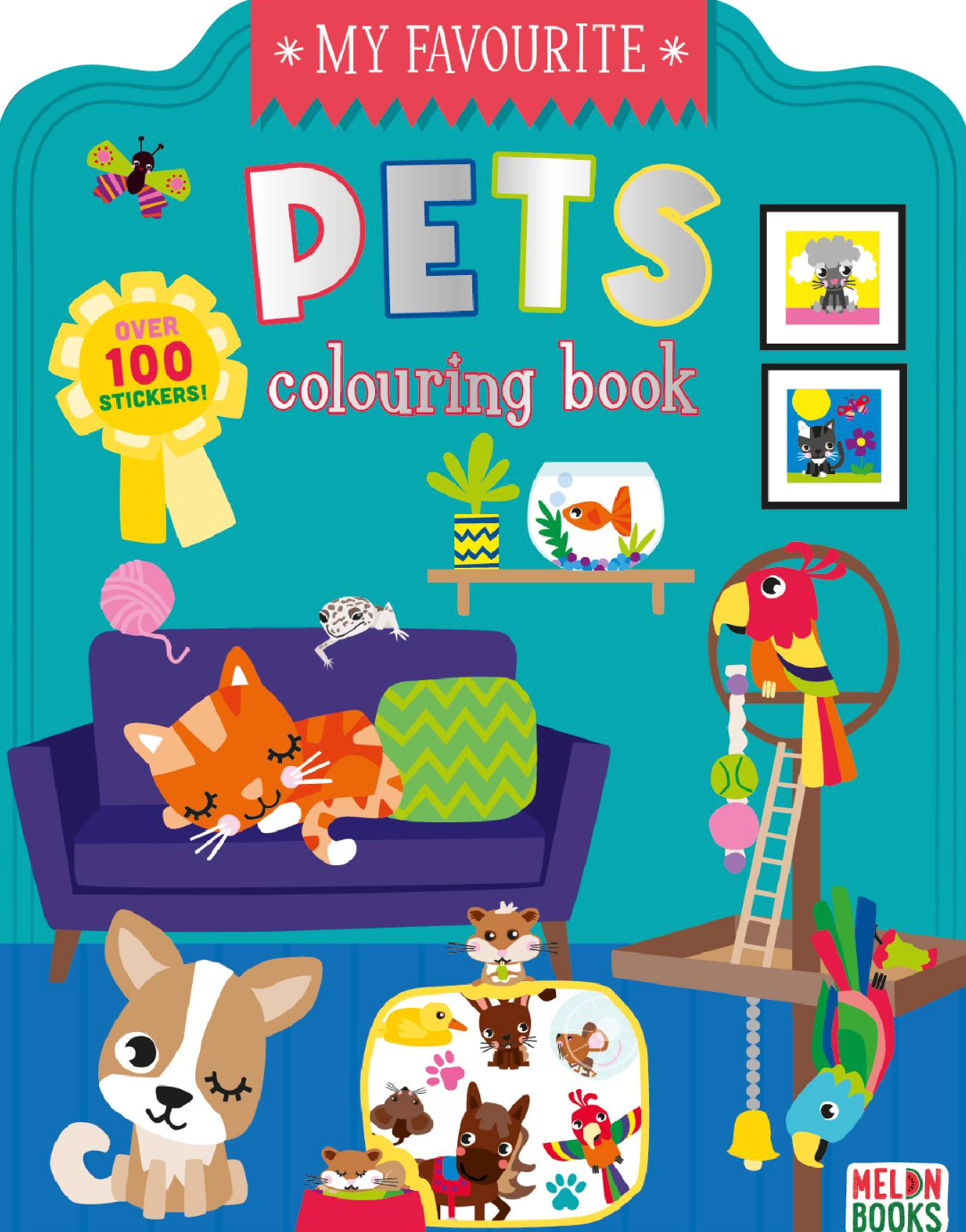 PETS COLOURING & STICKER BOOK