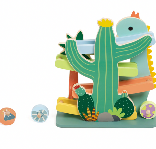 children’s wooden play toy dinosaur slide for motor skill development. WOODEN DINOSAUR SLIDE PLAY TOY | CLASSIC WORLD