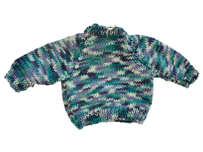OCEAN WAVE COLOUR JUMBLE JUMPER WITH SHEEP- 6-9 MONTHS