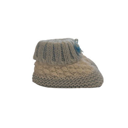 KNITTED BOOTIES WITH BOW - 4 COLOURS