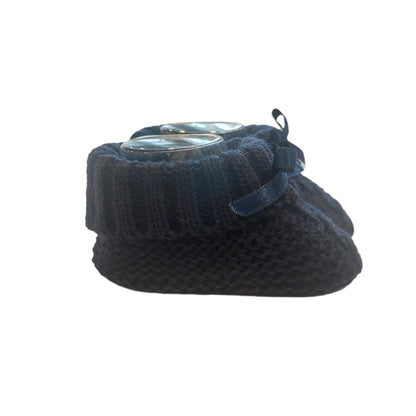 KNITTED BOOTIES WITH BOW - 4 COLOURS