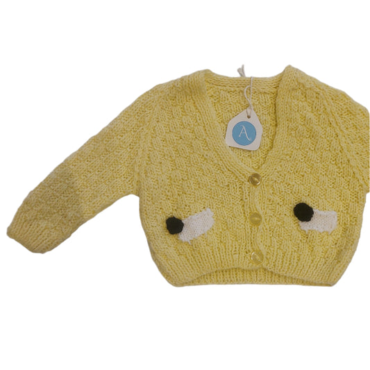 SHEEP CARDIGAN - BUTTER YELLOW 2-3 YEARS