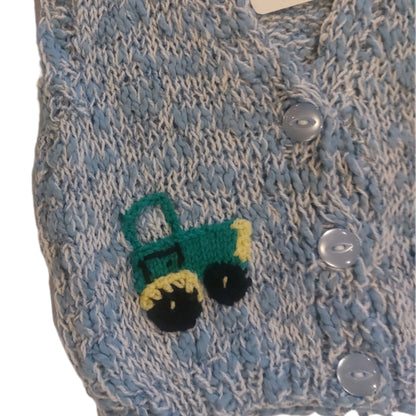 TRACTOR VEST - MOTTLED BLUE 2-3 YEARS