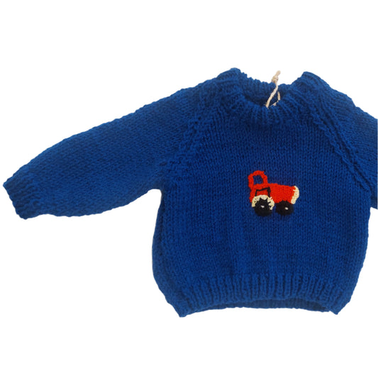 TRACTOR JUMPER - BLUE 1-2 YEARS