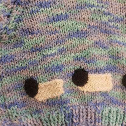 SHEEP JUMPER - OCEAN WAVE BLUE 1-2 YEARS