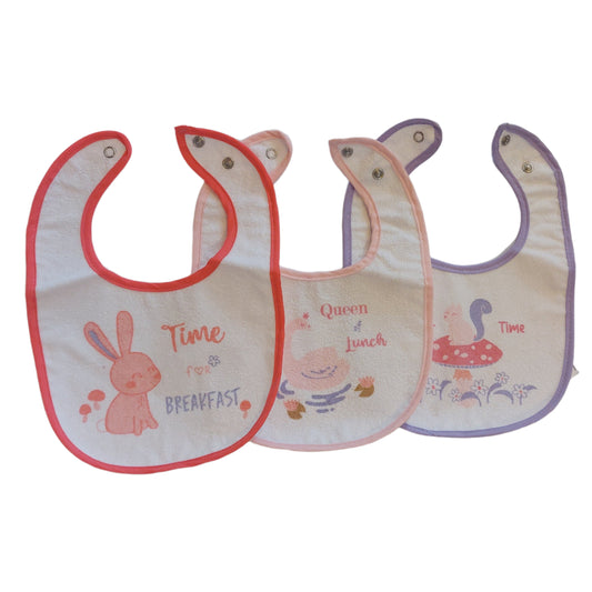 3 PACK MEAL BIBS WITH PEVA BACK