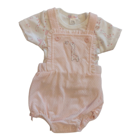 PINK PREMATURE BABY ROMPER 2 PIECE SET