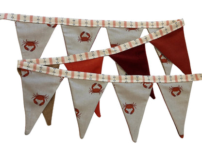 SOPHIE ALLPORT CRAB & ORANGE VELVET BUNTING | THE SUSSEX BUNTING COMPANY