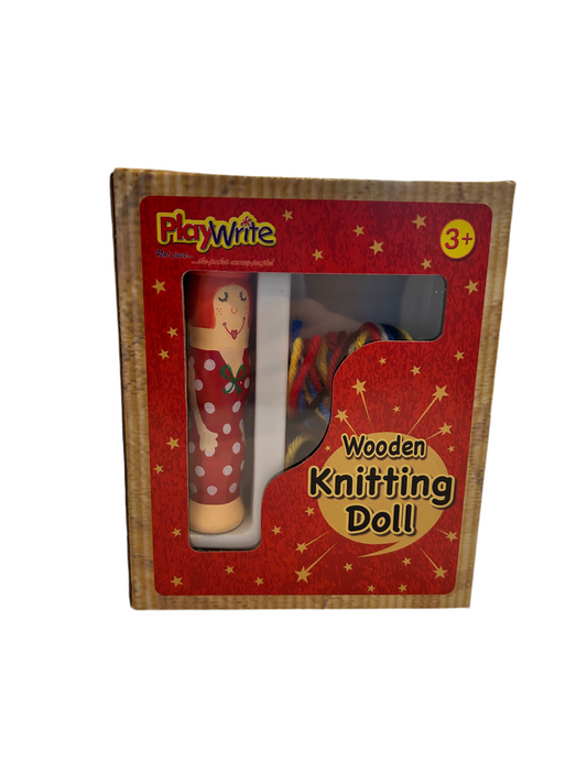 WOODEN KNITTING DOLL