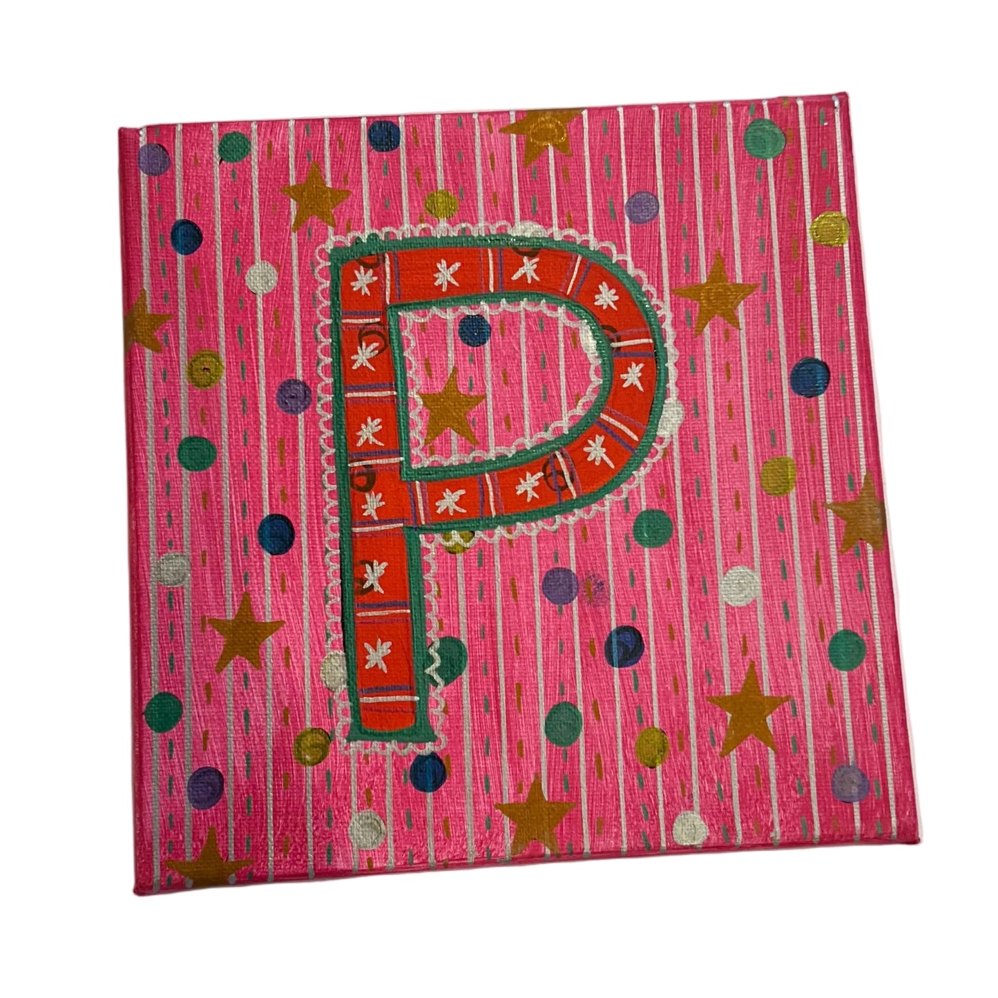 MONOGRAM CANVAS PAINTING - P | SLOAN & DAUGHTER