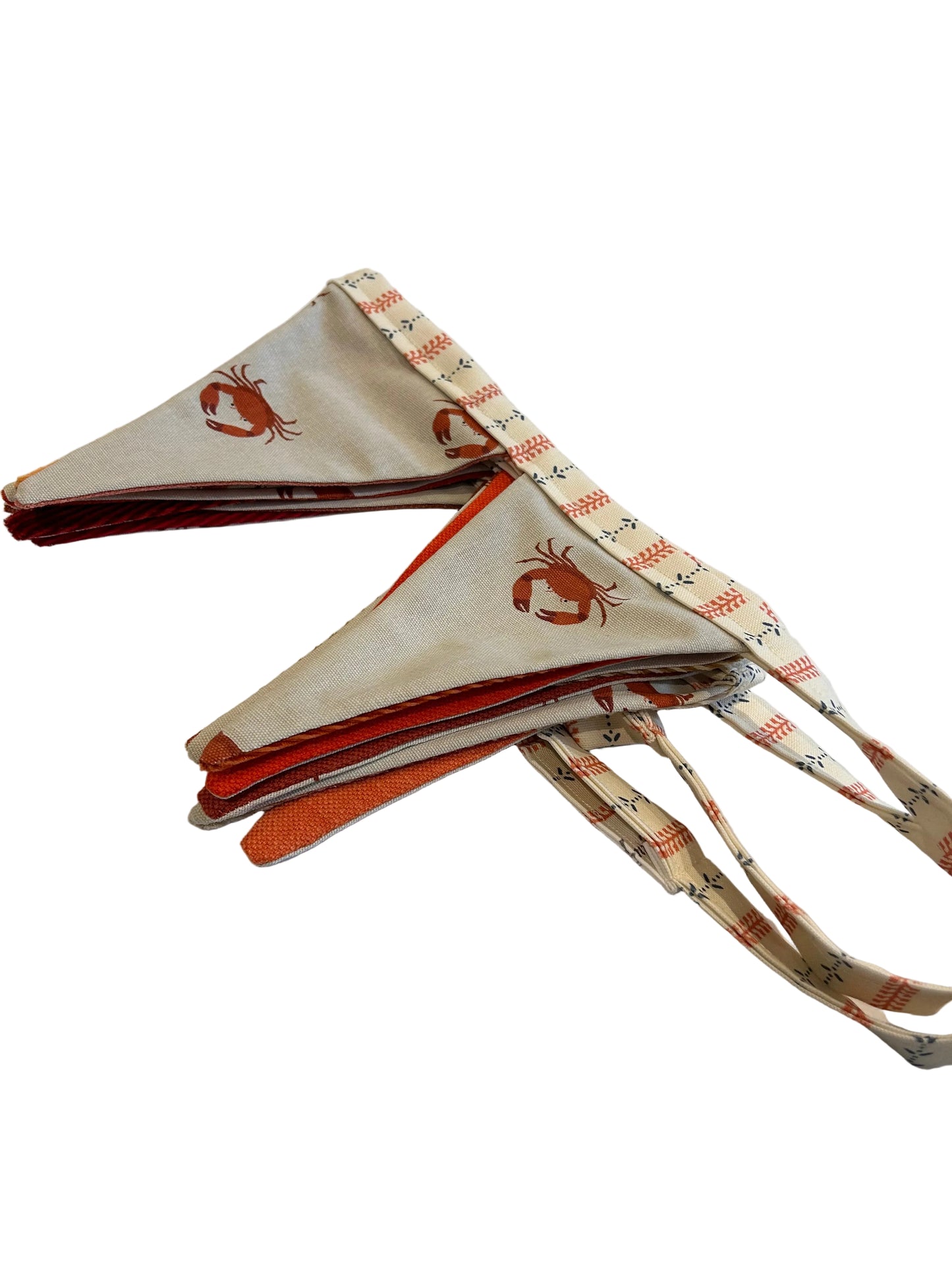 SOPHIE ALLPORT CRAB & ORANGE VELVET BUNTING | THE SUSSEX BUNTING COMPANY
