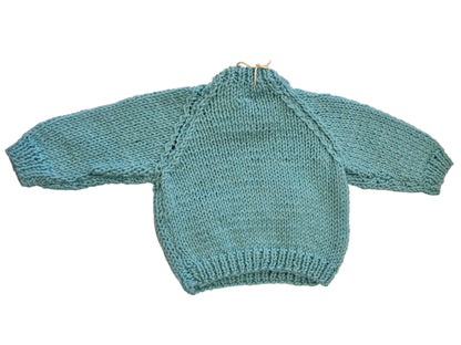 BABY BLUE JUMPER WITH SHEEP- 6-9 MONTHS