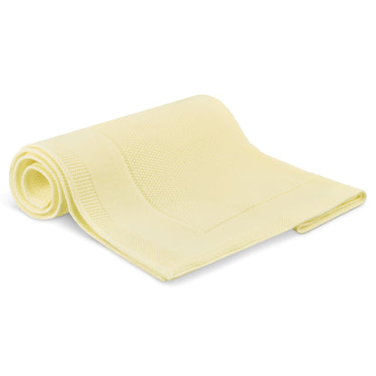 FINE KNIT RECEIVING SHAWL - 5 COLOURS  – 30″–40″ SOFT ACRYLIC BABY WRAP, 5 COLOURS
