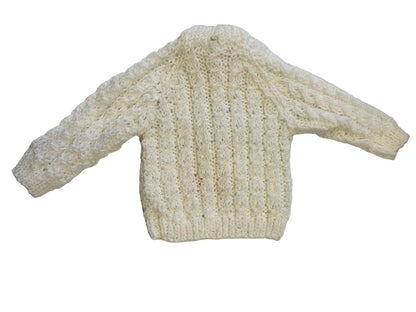 WHITE JUMPER WITH CHICK- 6-9 MONTHS