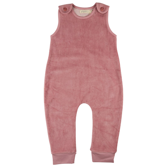PIGEON ORGANICS VELOUR PLAYSUIT PINK