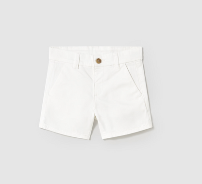 BABY BASIC SUMMER WHITE CHINO SHORTS | MAYORAL
