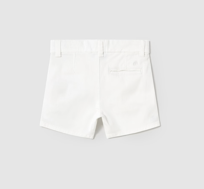 BABY BASIC SUMMER WHITE CHINO SHORTS | MAYORAL