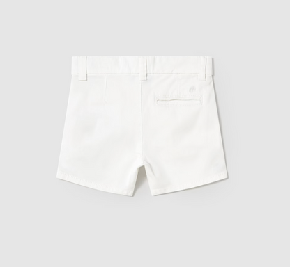 BABY BASIC SUMMER WHITE CHINO SHORTS | MAYORAL