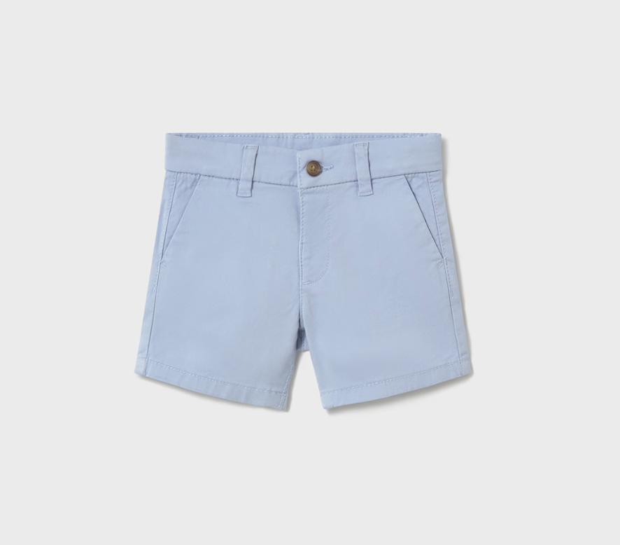 Light blue shorts. BABY BOY BASIC BLUE SUMMER CHINO SHORTS | MAYORAL