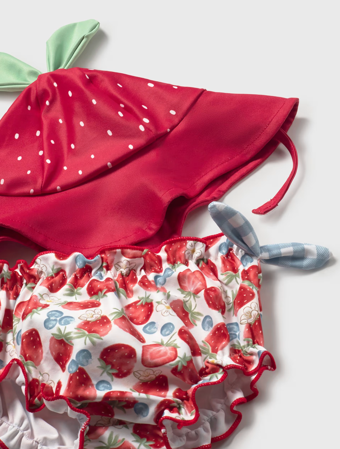 BABY GIRLS STRAWBERRY SWIM BEACH SET - HAT, TOP AND KNICKERS | MAYORAL