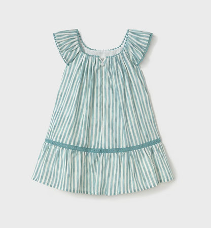 BABY GIRLS SUMMER BLUE STRIPE DRESS | MAYORAL 