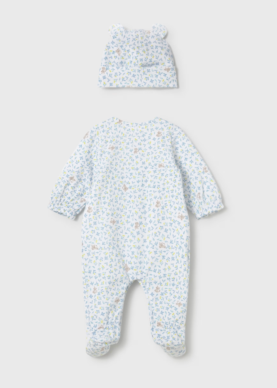 BABY SLEEPSUIT WITH HAT - FLOWERS & KITTENS | MAYORAL