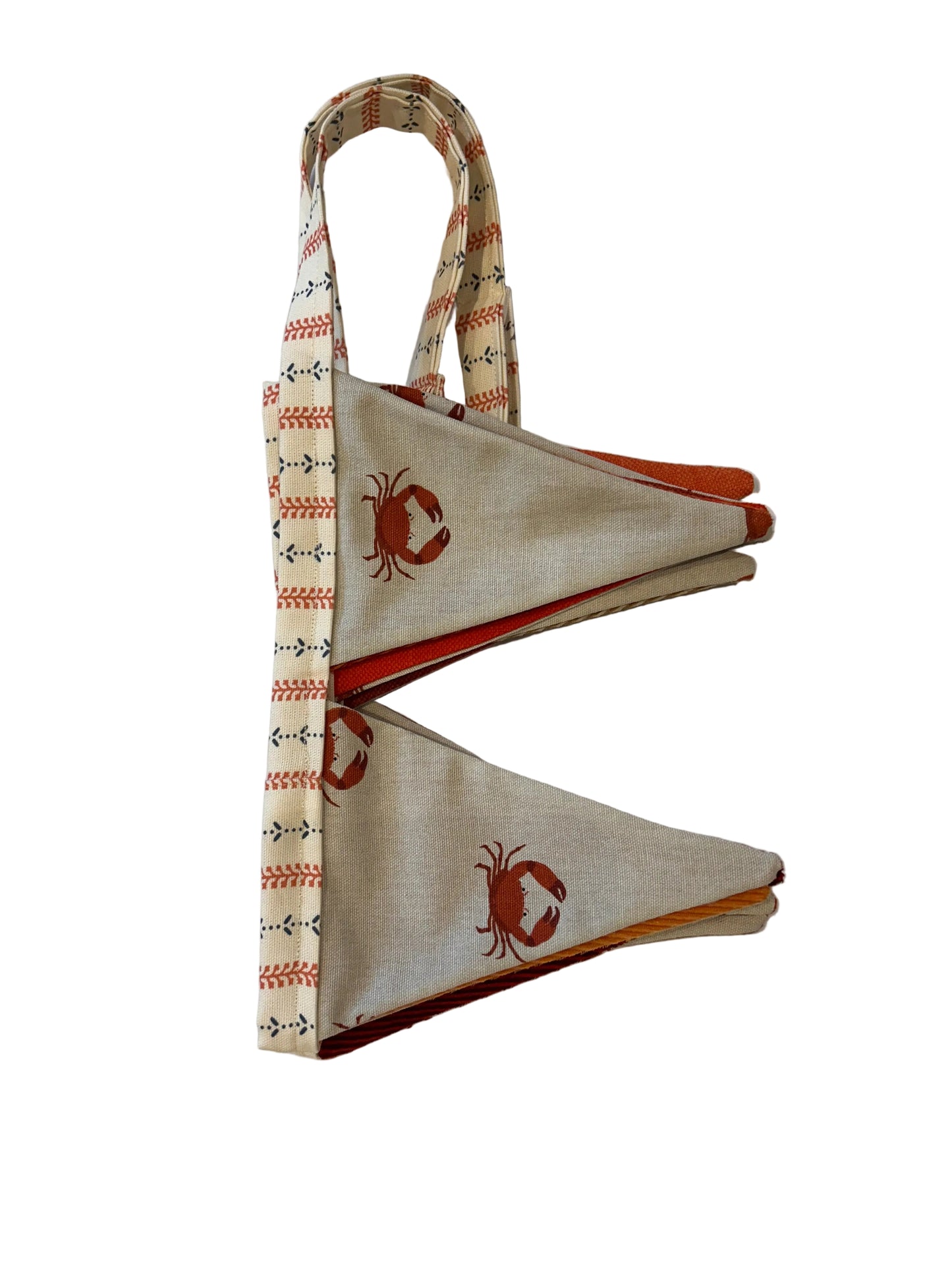 SOPHIE ALLPORT CRAB & ORANGE VELVET BUNTING | THE SUSSEX BUNTING COMPANY