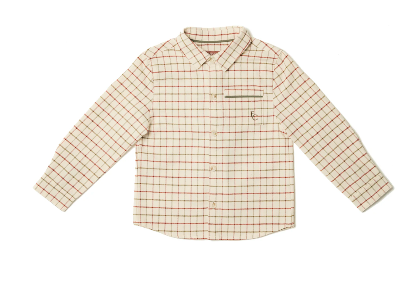 BOYS COTTON COUNTRY BUTTON-UP CHECK SHIRT | ELEANOR CHARLES