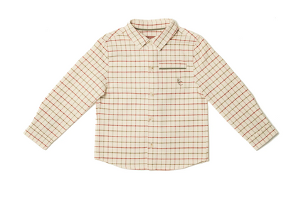 BOYS COTTON COUNTRY BUTTON-UP CHECK SHIRT | ELEANOR CHARLES
