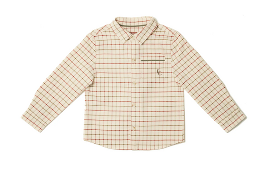 BOYS COTTON COUNTRY BUTTON-UP CHECK SHIRT | ELEANOR CHARLES