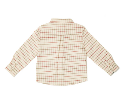 BOYS COTTON COUNTRY BUTTON-UP CHECK SHIRT | ELEANOR CHARLES