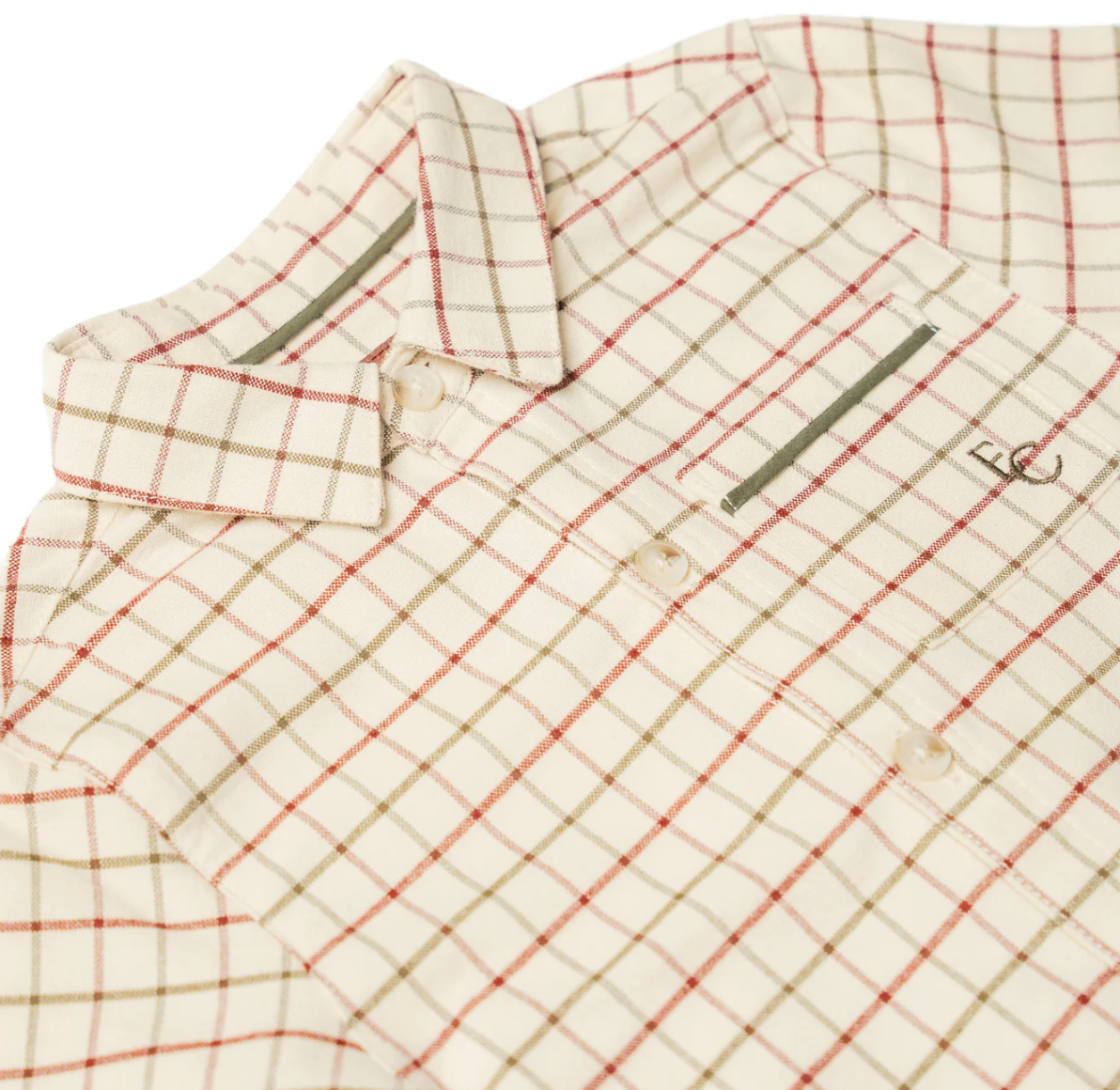BOYS COTTON COUNTRY BUTTON-UP CHECK SHIRT | ELEANOR CHARLES