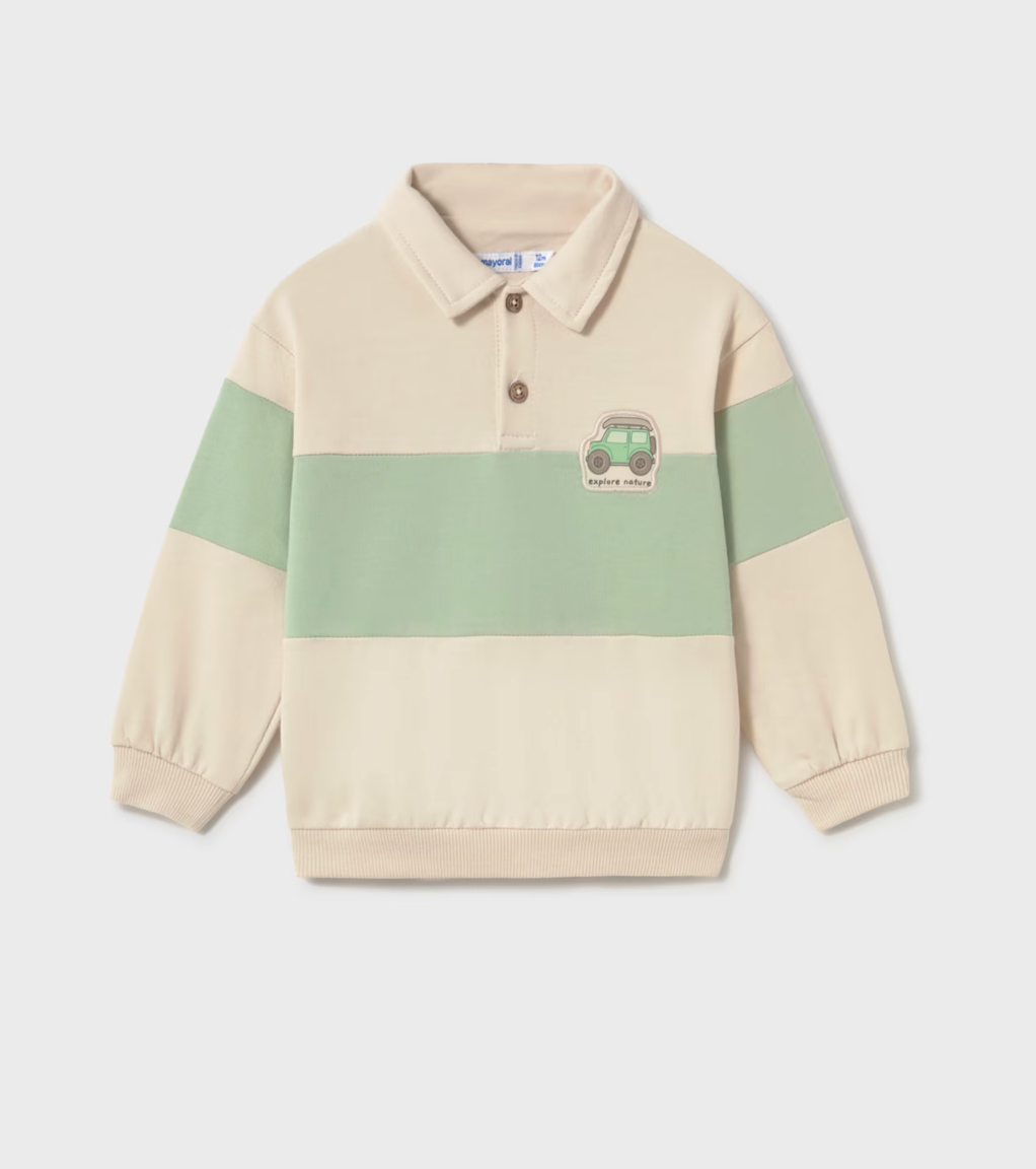BOYS RUGBY POLO SHIRT PULLOVER - MATCHA EXPLORER | MAYORAL