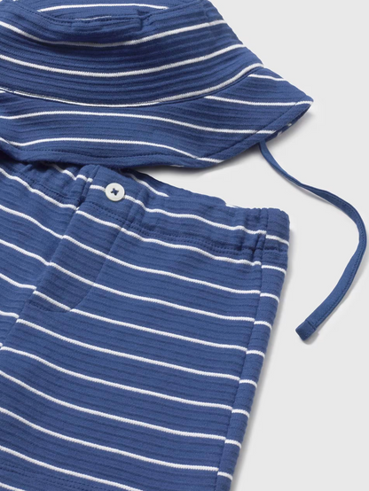 BOYS SAILING BOAT COTTON OUTFIT - TOP, SHORTS & HAT | MAYORAL