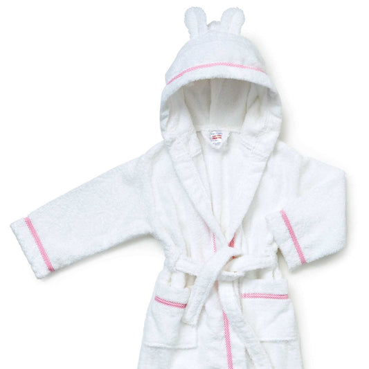 HOODED TOWELLING BABY ROBE - SOFT TERRY COTTON  FOR INFANTS & TODDLERS