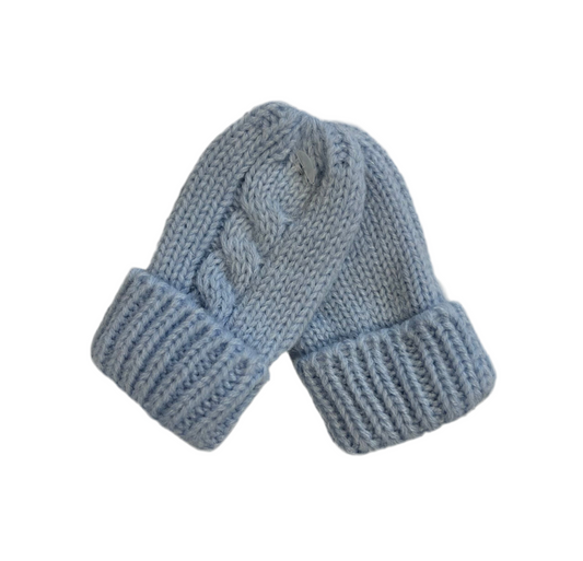 KNITTED BABY MITTENS - 4 COLOURS