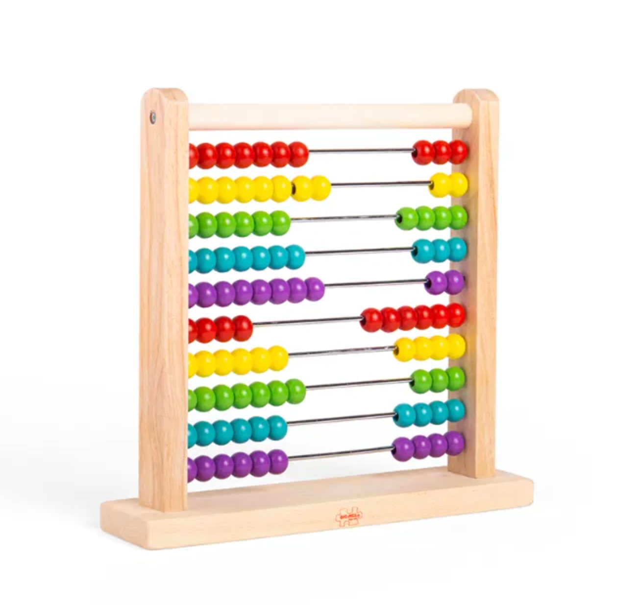 bigjigs Colorful childrens educational toy abacus with wooden frame . CHILDREN'S CLASSIC COLOURFUL WOODEN ABACUS | BIGJIGS