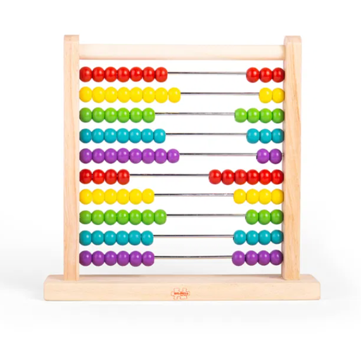 bigjigs Colorful childrens educational toy abacus with wooden frame. CHILDREN'S CLASSIC COLOURFUL WOODEN ABACUS | BIGJIGS